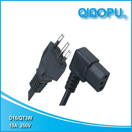 D16 QT3-W 巴西三芯电源线